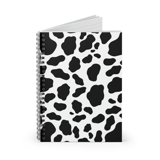 Cow Print Spiral Notebook - Ruled Line