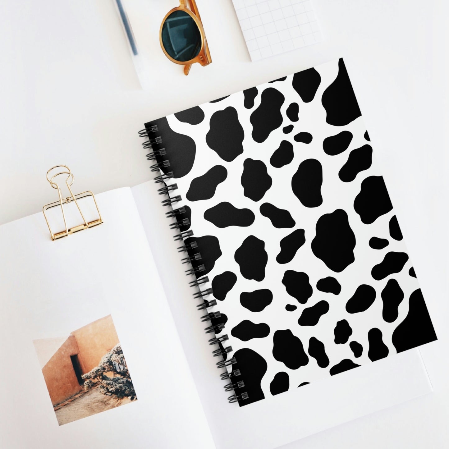 Cow Print Spiral Notebook - Ruled Line