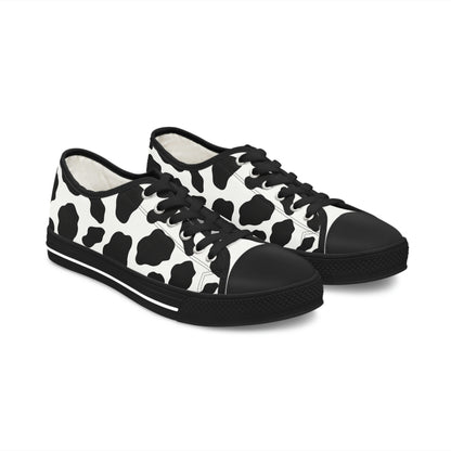 Women's Low Top Cow Print Sneakers