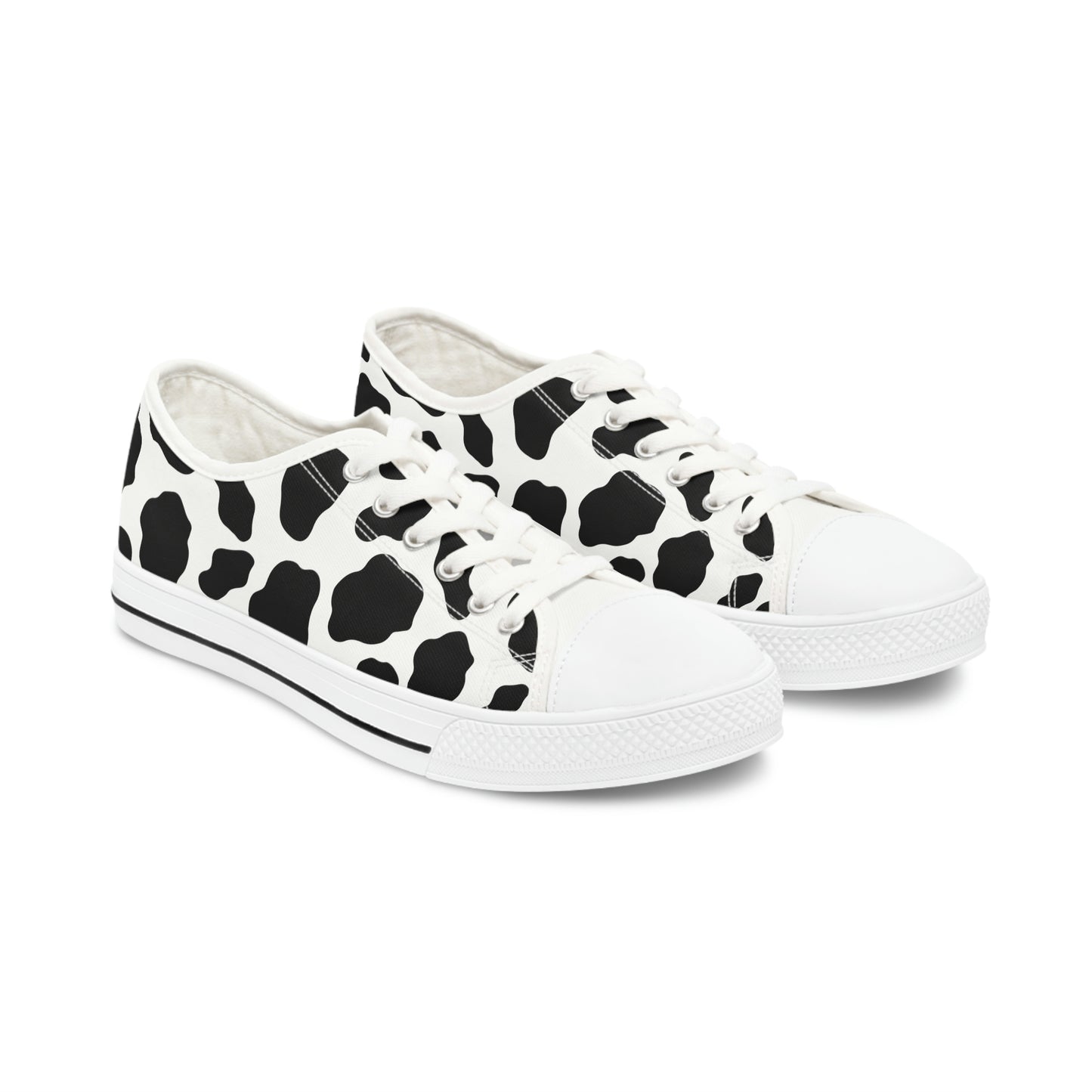 Women's Low Top Cow Print Sneakers