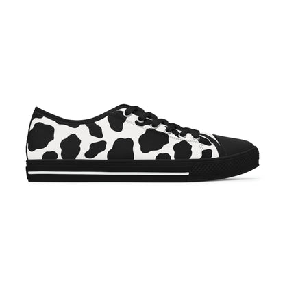 Women's Low Top Cow Print Sneakers