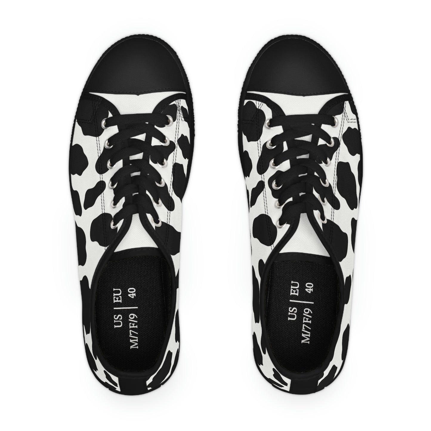 Women's Low Top Cow Print Sneakers